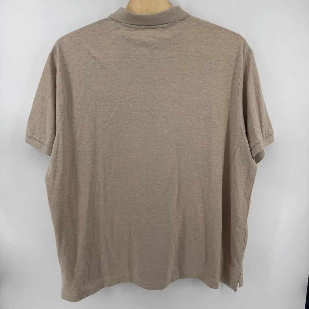 Polo Ralph Lauren Mens 5XB Dune Tan Cotton Pique Short Sleeve Polo Shirt‎ NEW